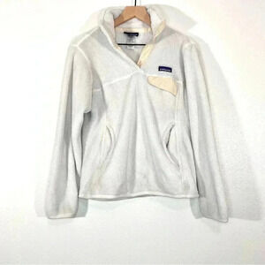 Womens Patagonia Re-Tool Snap Pullover Off White